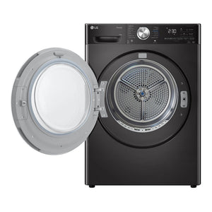 LG 10kg Series 10 Heat Pump Dryer with Inverter Control DVH1010B, Front View With Door Open