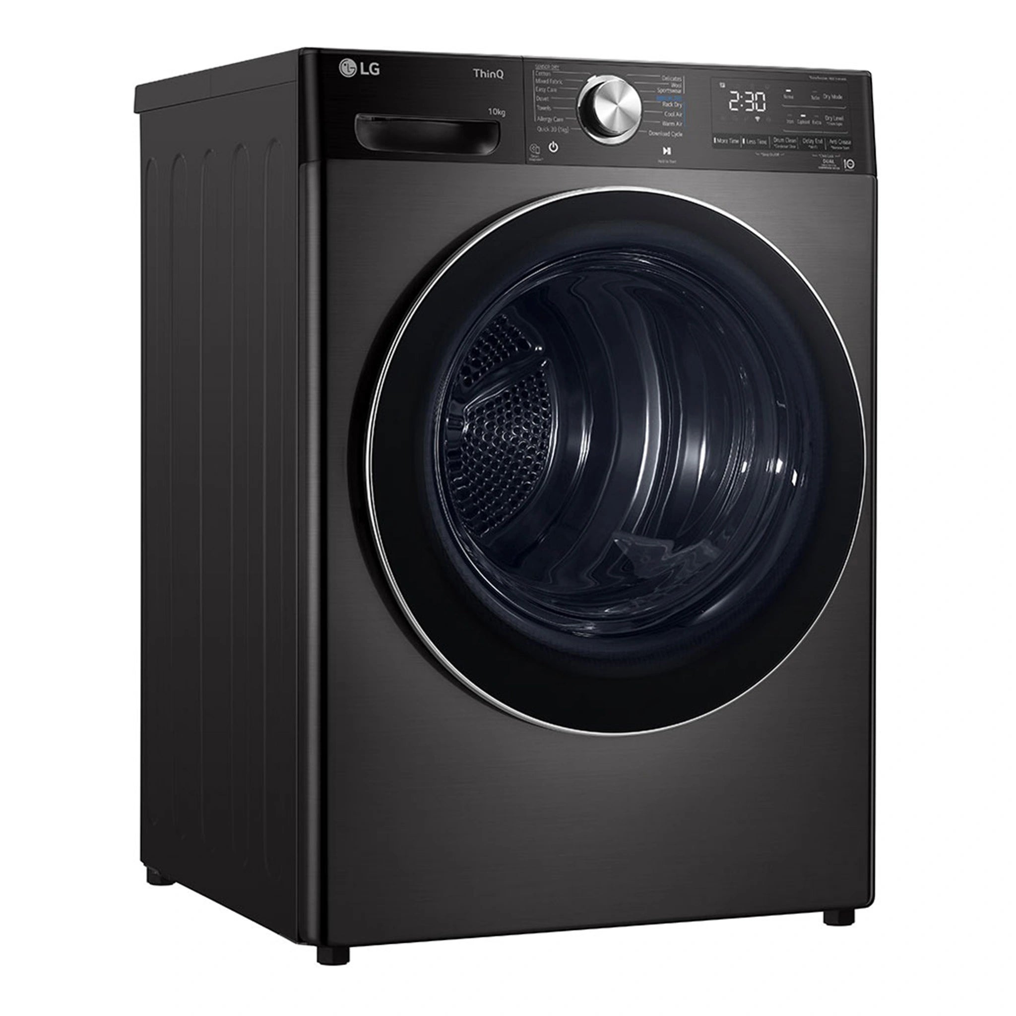 LG 10kg Series 10 Heat Pump Dryer with Inverter Control DVH1010B, Left Side View