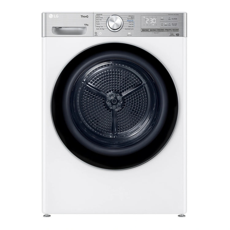LG 10kg Series 10 Heat Pump Dryer - 9 Star DVH1010W, Front View