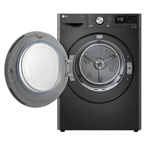 LG 8kg Series 9 Heat Pump Dryer 9 Star DVH908B, Front Left Side Door Open View