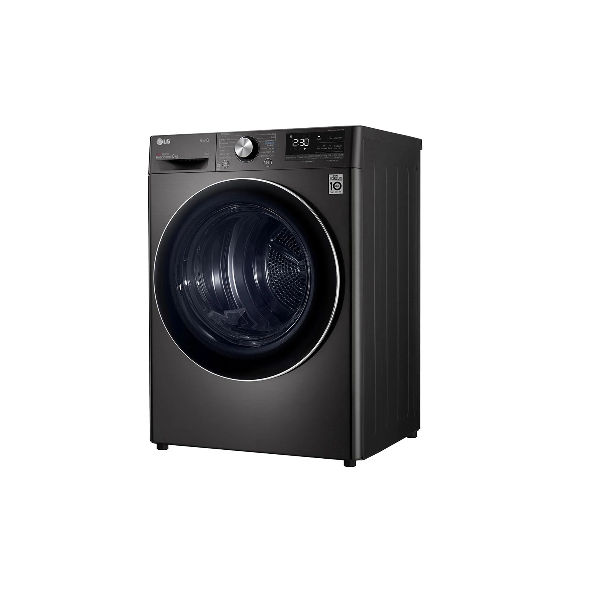 LG 9kg Series 9 Heat Pump Dryer – Black DVH909B, Right Side View