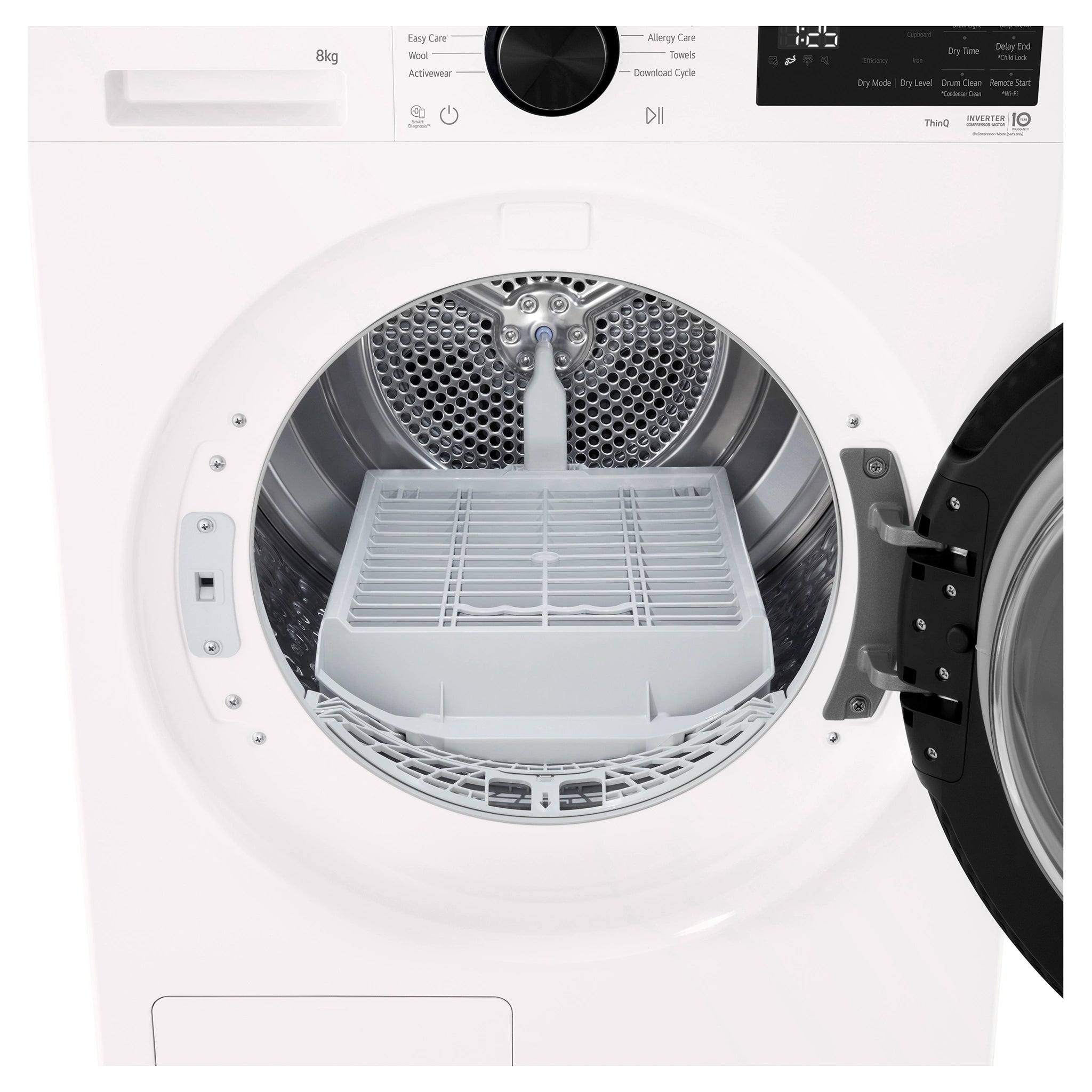 LG 8Kg Series 3 Heat Pump Dryer DXH308W, Drum Detail View