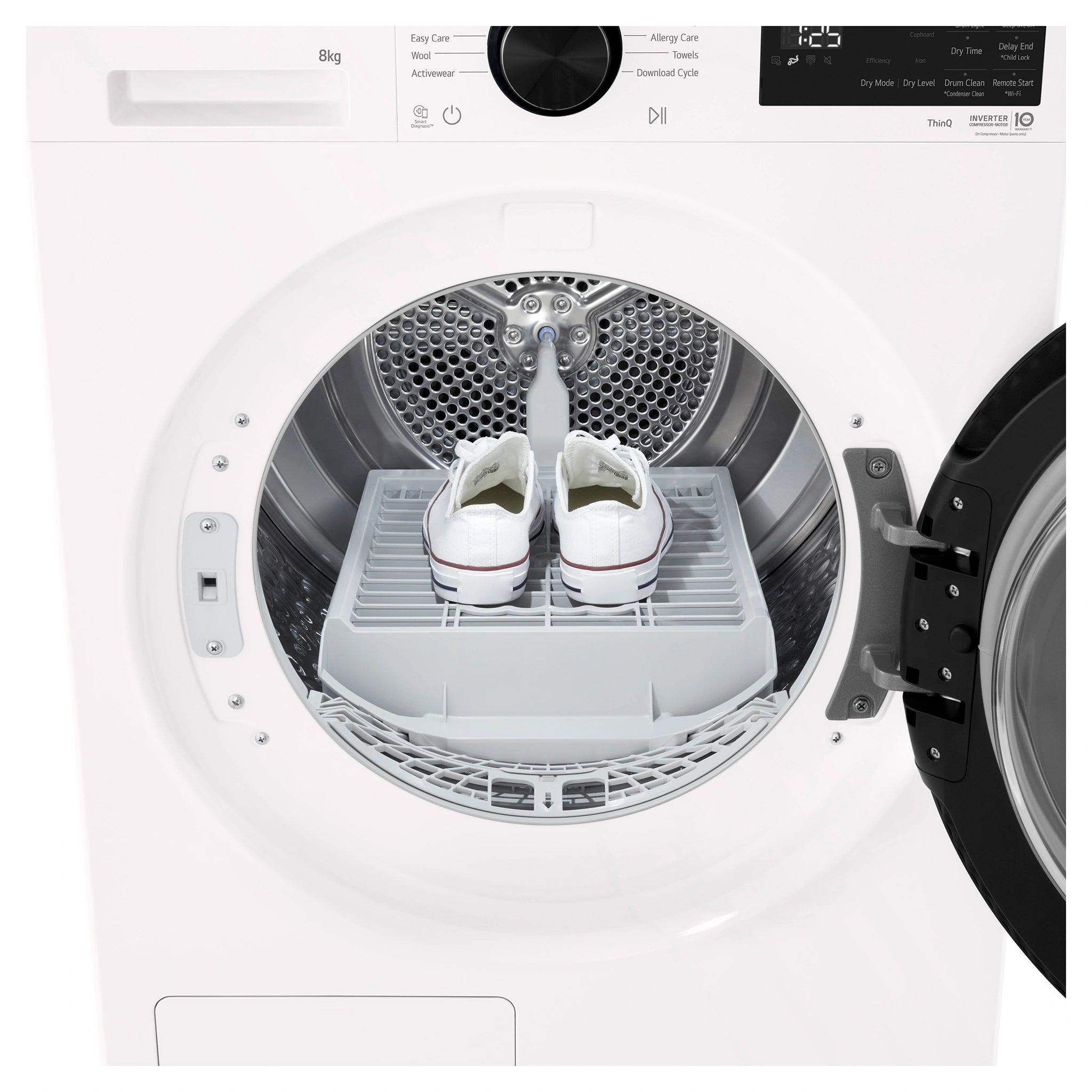 LG 8Kg Series 3 Heat Pump Dryer DXH308W, Drum Detail View