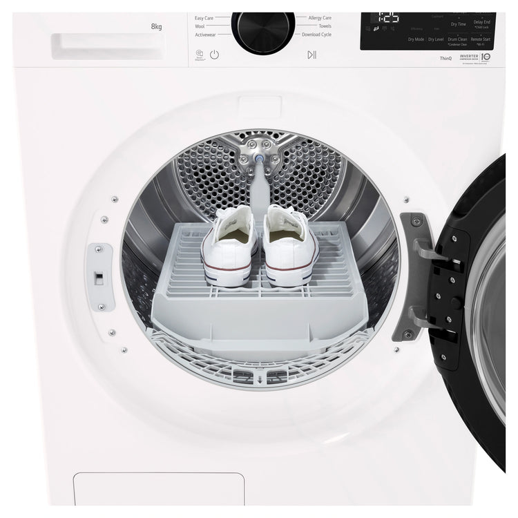 LG 8Kg Series 3 Heat Pump Dryer DXH308W, Drum Detail View