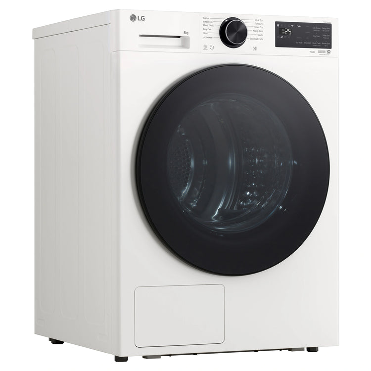 LG 8Kg Series 3 Heat Pump Dryer DXH308W, Left Side View