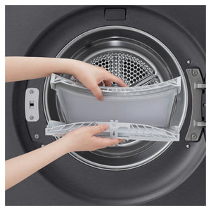 LG 9kg Series 9 Matte Black Heat Pump Dryer 9 Star DXH909MB, Filter View