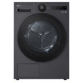 LG 9kg Series 9 Matte Black Heat Pump Dryer 9 Star DXH909MB, Front View