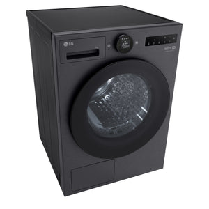 LG 9kg Series 9 Matte Black Heat Pump Dryer 9 Star DXH909MB, Left Side Top View