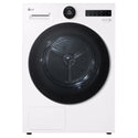 LG 9kg Series 9 White Heat Pump Dryer 9 Star Energy Rating DXH909W, Front View