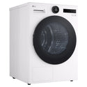LG 9kg Series 9 White Heat Pump Dryer 9 Star Energy Rating DXH909W, Left Side View