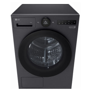 LG 10kg Series 9 Matte Black Heat Pump Dryer 9 Star DXH910MB, Front Top View