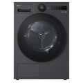 LG 10kg Series 9 Matte Black Heat Pump Dryer 9 Star DXH910MB, Front View