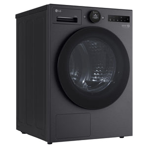 LG 10kg Series 9 Matte Black Heat Pump Dryer 9 Star DXH910MB, Left Side View