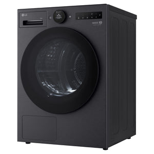 LG 10kg Series 9 Matte Black Heat Pump Dryer 9 Star DXH910MB, Right Side View