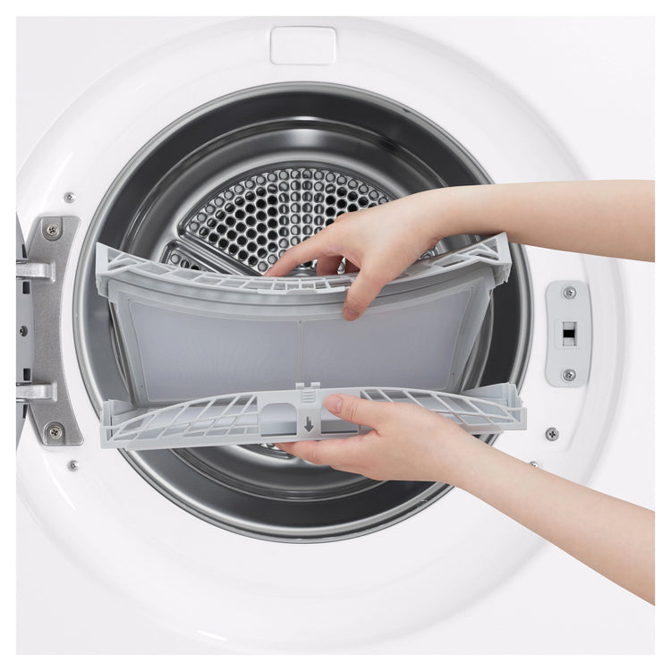 LG 10kg Series 9 White Heat Pump Dryer 9 Star DXH910W, Filter View