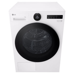 LG 10kg Series 9 White Heat Pump Dryer 9 Star DXH910W, Front Top View