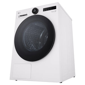 LG 10kg Series 9 White Heat Pump Dryer 9 Star DXH910W, Right Side Bottom View