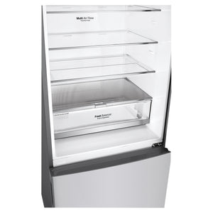 LG 420L Bottom Mount Fridge - Stainless Finish GB455PL, Multi Air Flow View