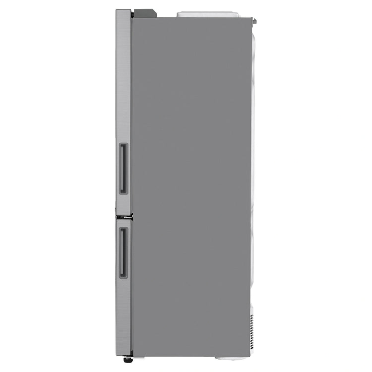LG 420L Bottom Mount Fridge - Stainless Finish GB455PL, Side View