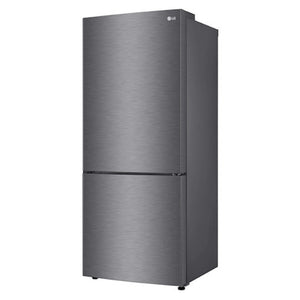 LG 420L Bottom Mount Fridge - Graphite Finish GB455UPLE, Left Side View