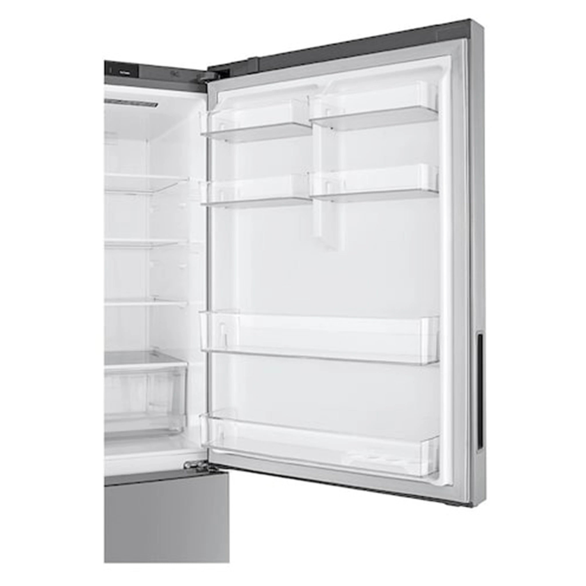 LG 420L Bottom Mount Fridge - Graphite Finish GB455UPLE, Side Door Open View