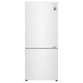 LG 420L Bottom Mount Fridge - White Finish GB455WL, Front View
