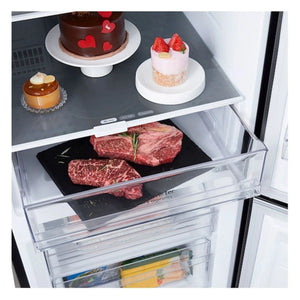 LG Bottom Mount Series Refrigerator GBB300MBL, Inside View With Storages