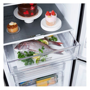 LG Bottom Mount Series Refrigerator GBB300MBL, Inside View With Storages 3