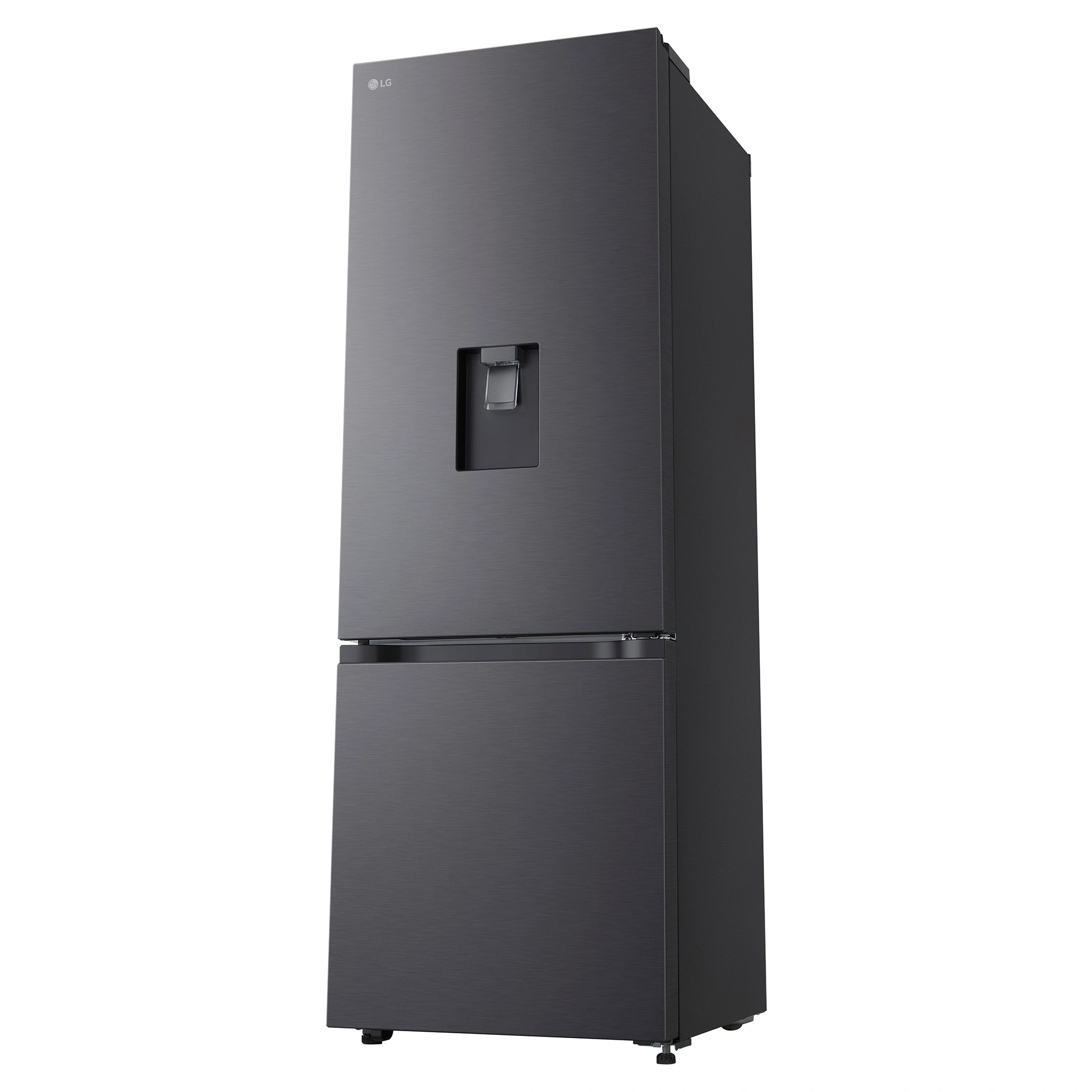 LG 332L Bottom Mount Fridge with Water Dispenser GBW300MBL, Front Left Side View