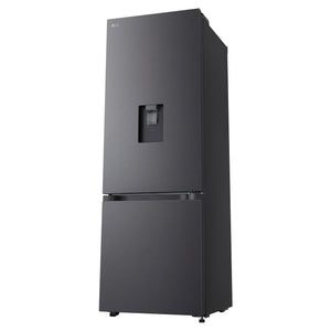 LG 332L Bottom Mount Fridge with Water Dispenser GBW300MBL, Front Left Side View