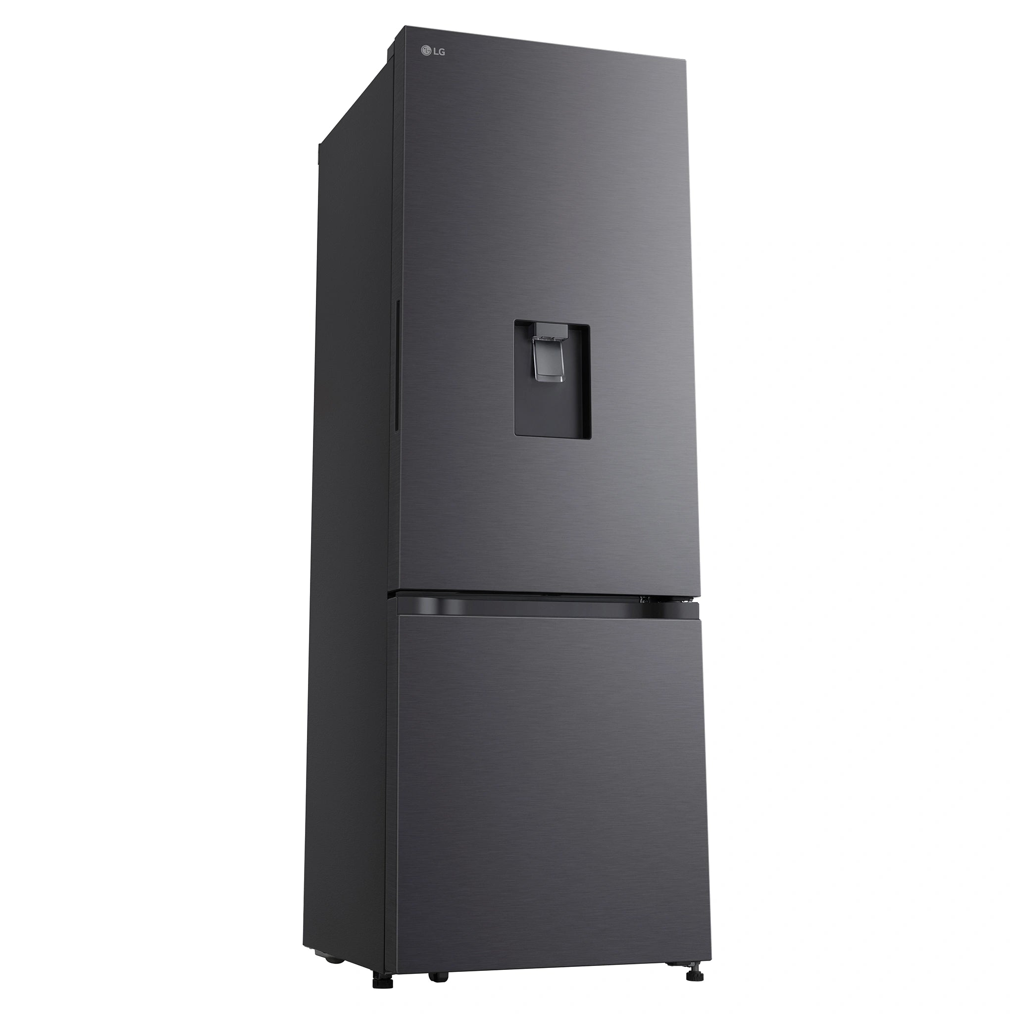 LG 332L Bottom Mount Fridge with Water Dispenser GBW300MBL, Front Right Side View