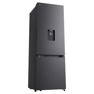 LG 332L Bottom Mount Fridge with Water Dispenser GBW300MBL, Front Right Side View