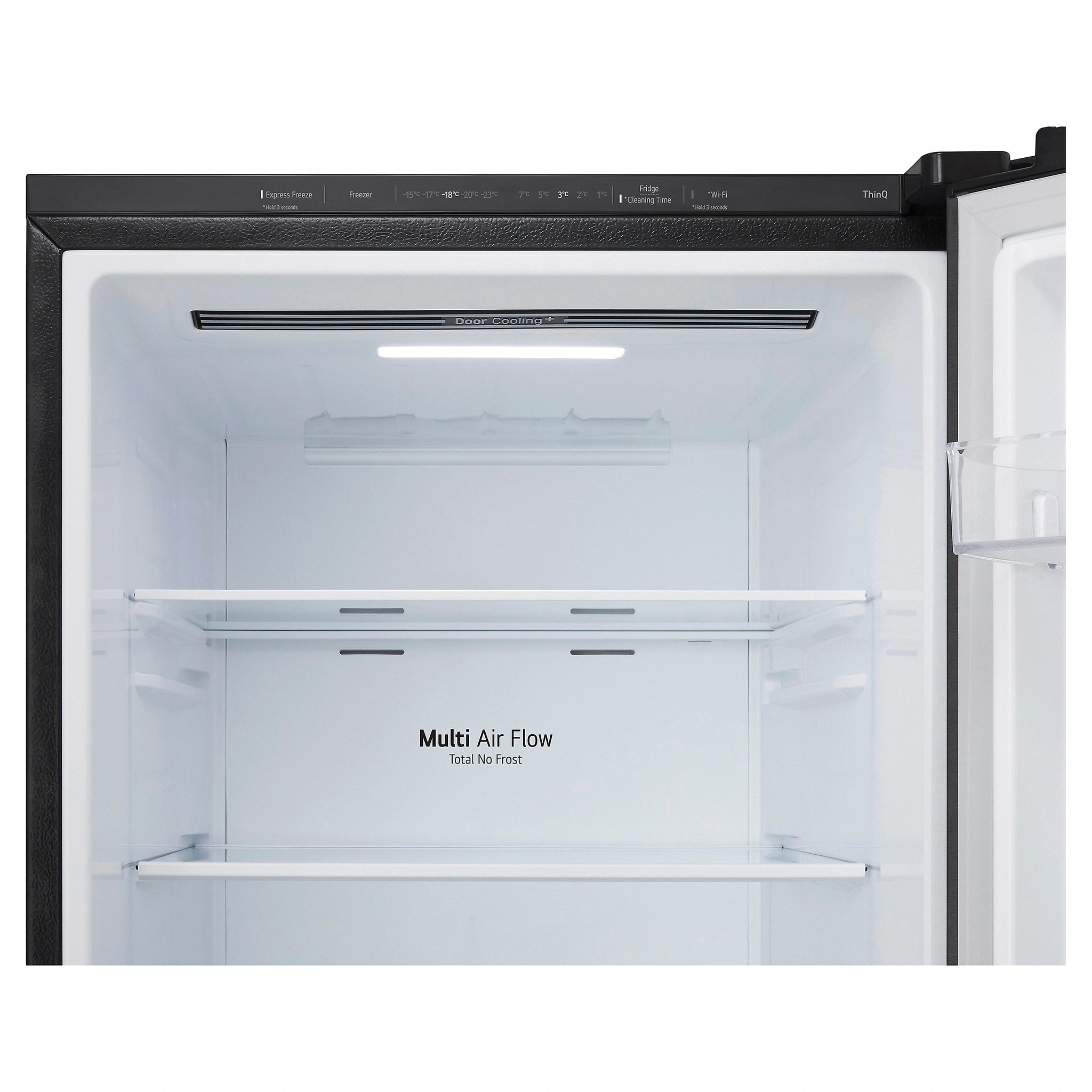 LG 332L Bottom Mount Fridge with Water Dispenser GBW300MBL, Multi Air Flow View