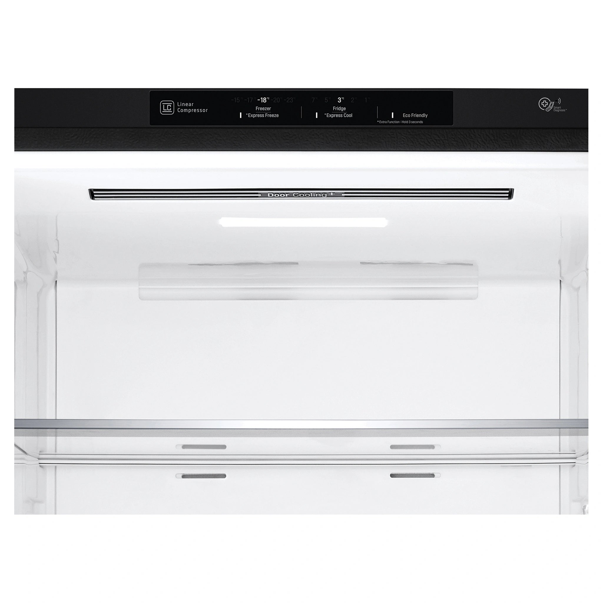 LG 420L Bottom Mount Fridge with Water Dispenser GBW455MBL, Door Cooling View