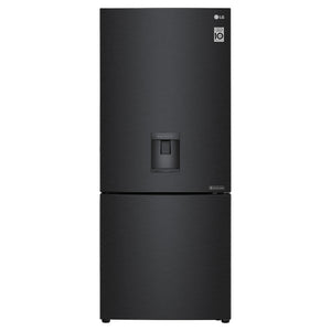 LG 420L Bottom Mount Fridge with Water Dispenser GBW455MBL, Front View