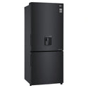 LG 420L Bottom Mount Fridge with Water Dispenser GBW455MBL, Right Side View