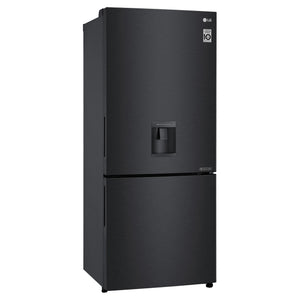 LG 420L Bottom Mount Fridge with Water Dispenser GBW455MBL, Right Side View