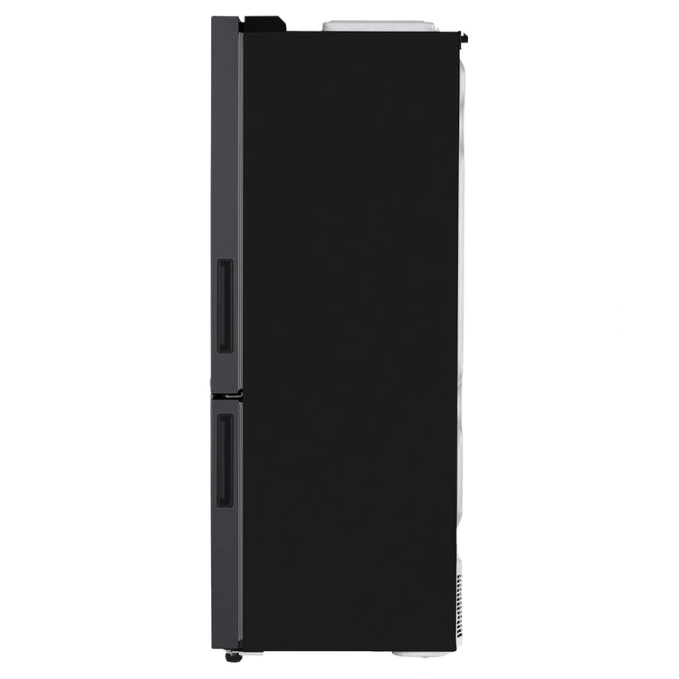 LG 420L Bottom Mount Fridge with Water Dispenser GBW455MBL, Side View
