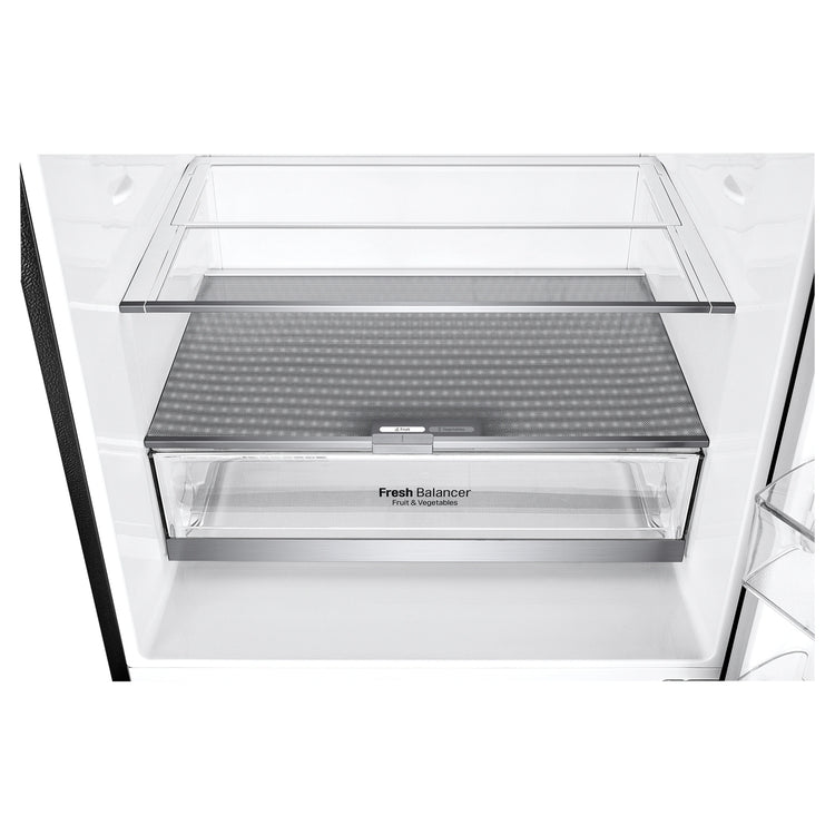 LG 420L Bottom Mount Fridge with Water Dispenser GBW455MBL, Vegetable Crisper View