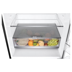 LG 420L Bottom Mount Fridge with Water Dispenser GBW455MBL, Vegetable Crisper View With Storages