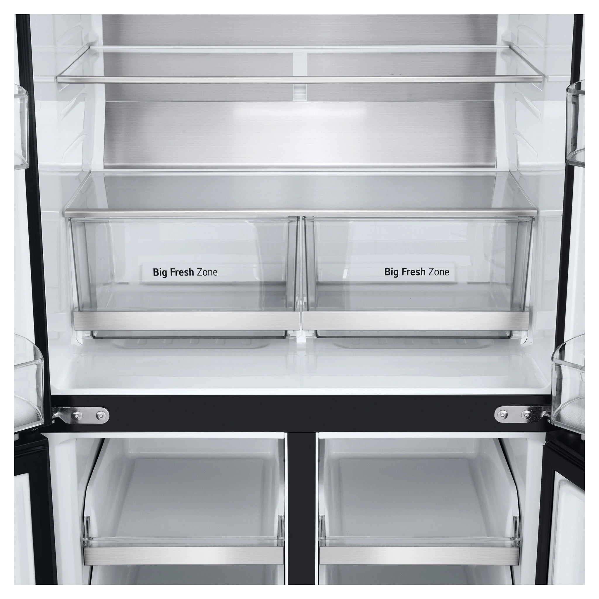 LG 530L French Door Refrigerator – GFB505MBL, Big Fresh Zone View