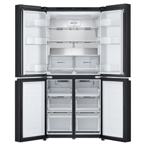 LG 530L French Door Refrigerator – GFB505MBL, Front View With Double Door Open View