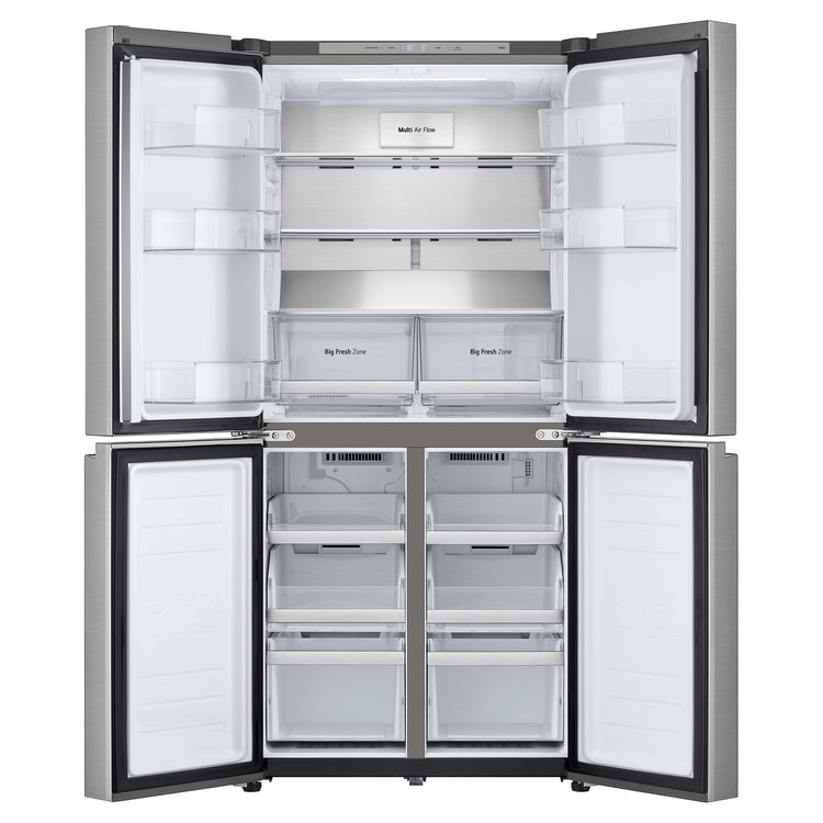 LG 530L French Door Refrigerator GFB505PL, Front View With Double Door Open View