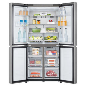 LG 530L French Door Refrigerator GFB505PL, Front View With Double Door Open View With Storages