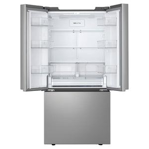 LG 589L Stainless Steel French Door Fridge GFB589PLE, Front View With Upper Double Door Open View