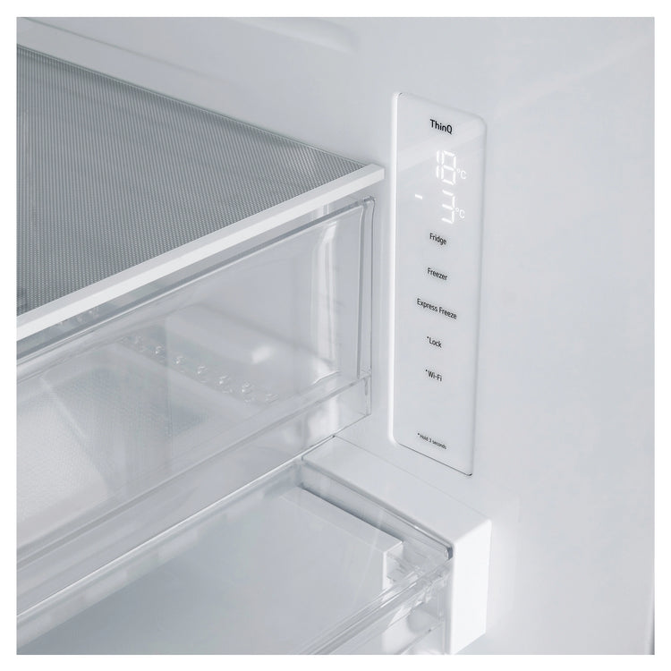 LG 589L Stainless Steel French Door Fridge GFB589PLE, Temperature Control View