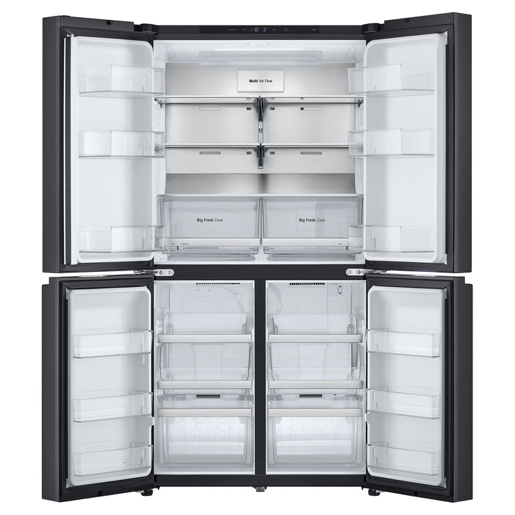 LG 665L French Door Fridge GFB705MBL, Front Double Door Open View