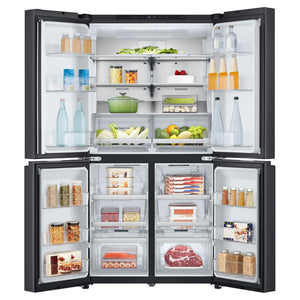 LG 665L French Door Fridge GFB705MBL, Front Double Door Open View Storage