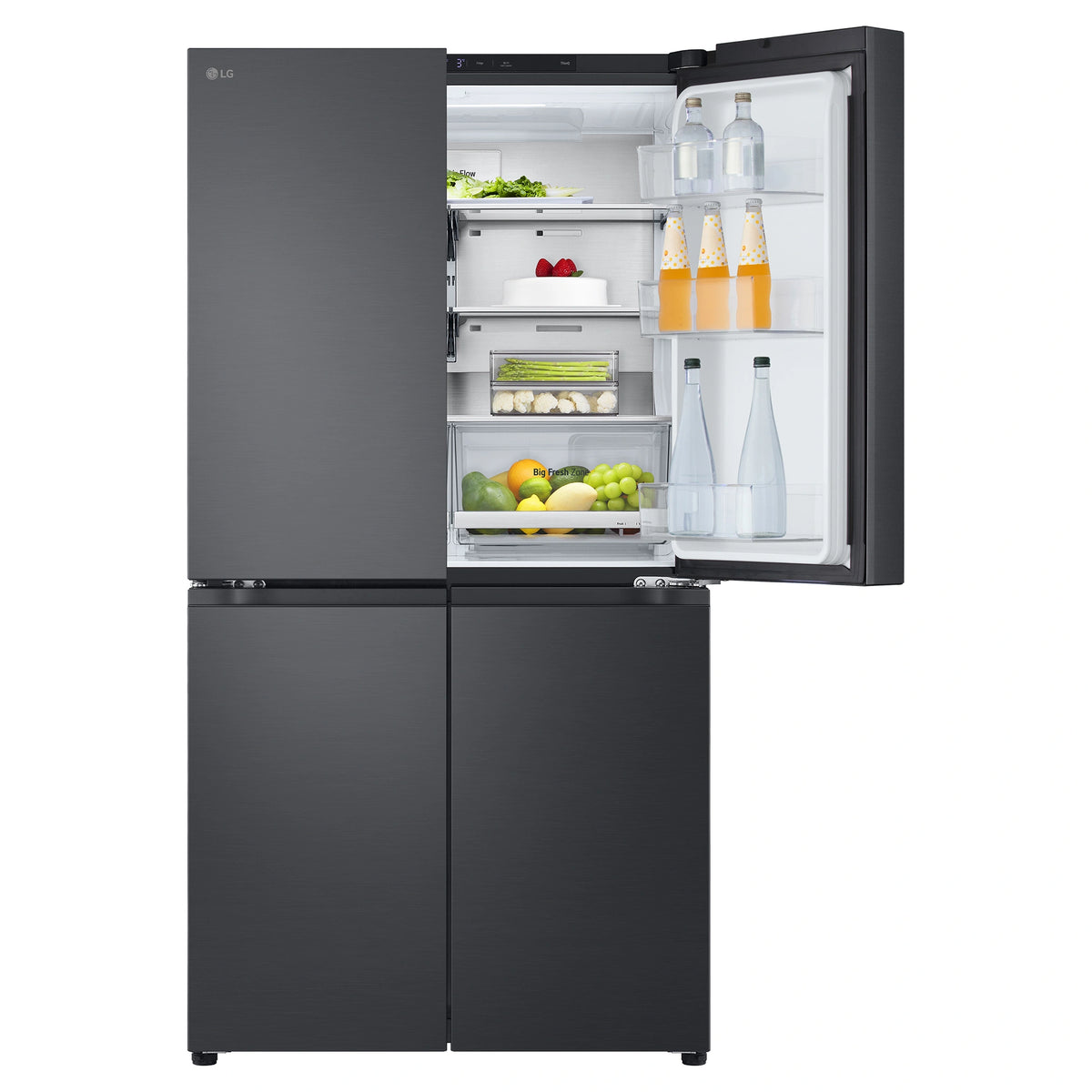 LG 665L French Door Fridge GFB705MBL, Front Top Right Side View Storage
