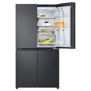 LG 665L French Door Fridge GFB705MBL, Front Top Right Side View Storage